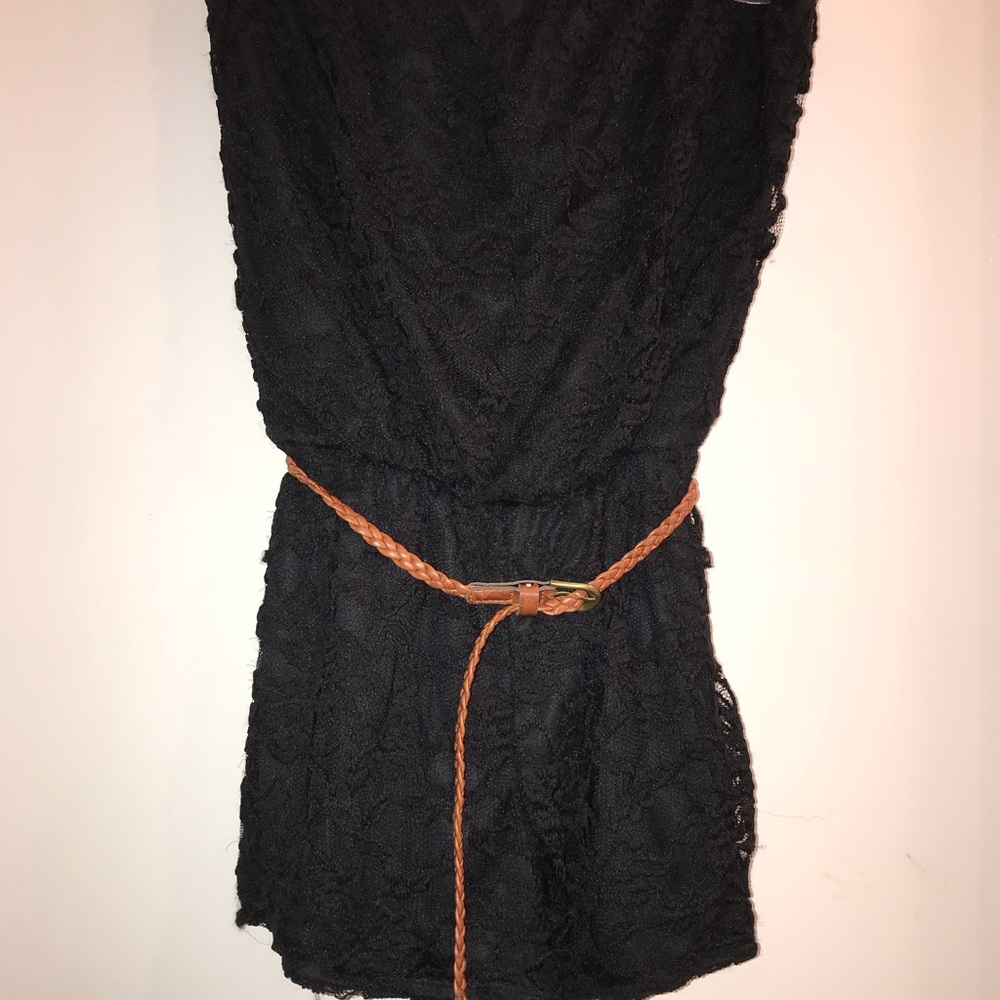 Black lace romper